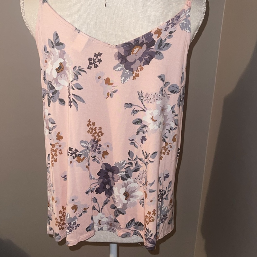Torrid Pink Floral Camisole with Relaxed Fit - Picture 3 of 4